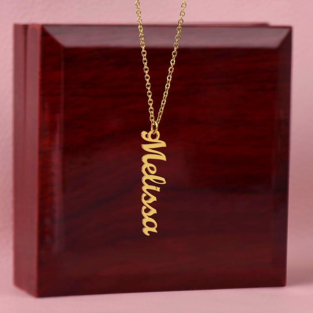 Personalized Vertical Name Necklace - Gadget and Glam Shop