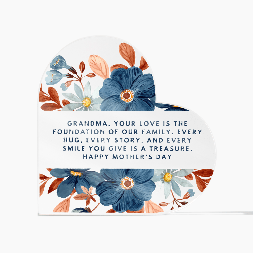 A Grandmother’s Love – Acrylic Heart Plaque for Mother’s Day - Gadget and Glam Shop