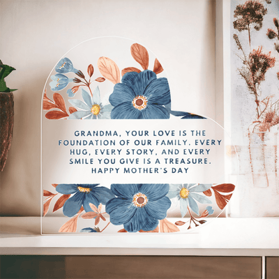 A Grandmother’s Love – Acrylic Heart Plaque for Mother’s Day - Gadget and Glam Shop