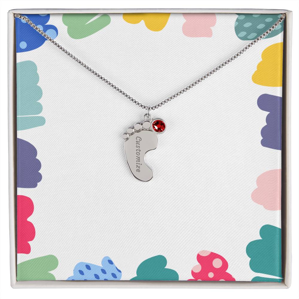 To my Mama - I can't Wait to see you - for the Expectant Mother Charm "Baby Feet Bracelet" - Gadget and Glam Shop