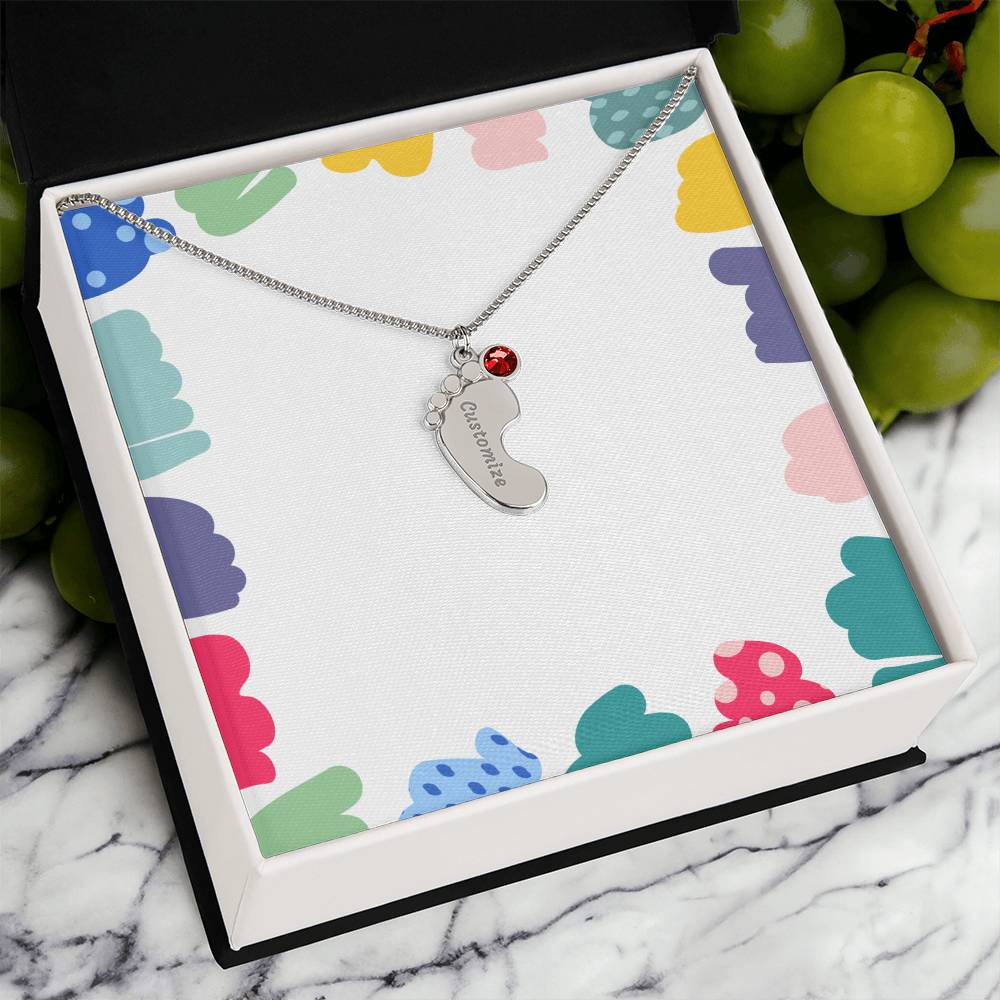 To my Mama - I can't Wait to see you - for the Expectant Mother Charm "Baby Feet Bracelet" - Gadget and Glam Shop