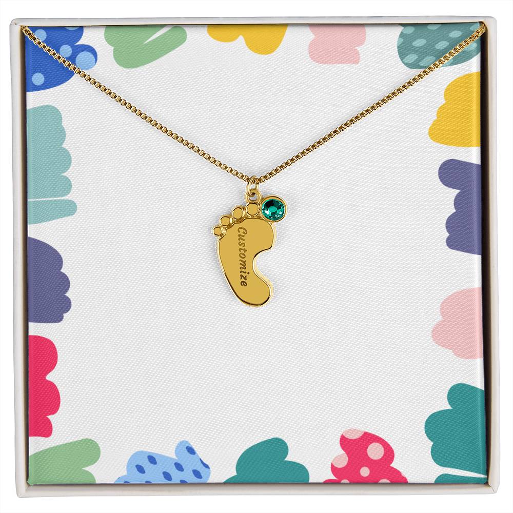 To my Mama - I can't Wait to see you - for the Expectant Mother Charm "Baby Feet Bracelet" - Gadget and Glam Shop