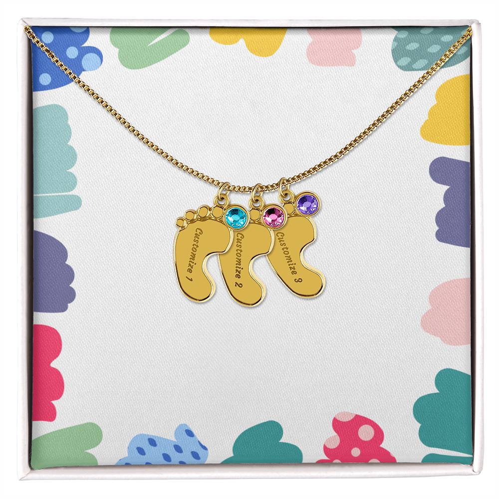 To my Mama - I can't Wait to see you - for the Expectant Mother Charm "Baby Feet Bracelet" - Gadget and Glam Shop