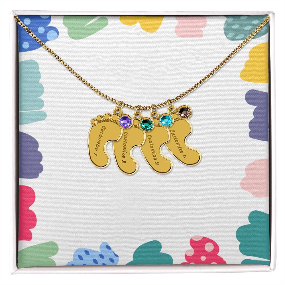 To my Mama - I can't Wait to see you - for the Expectant Mother Charm "Baby Feet Bracelet" - Gadget and Glam Shop