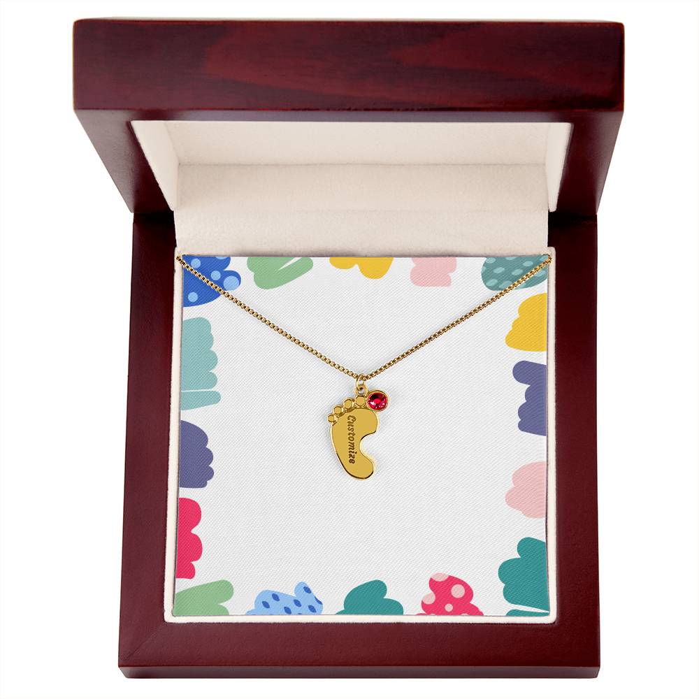 To my Mama - I can't Wait to see you - for the Expectant Mother Charm "Baby Feet Bracelet" - Gadget and Glam Shop