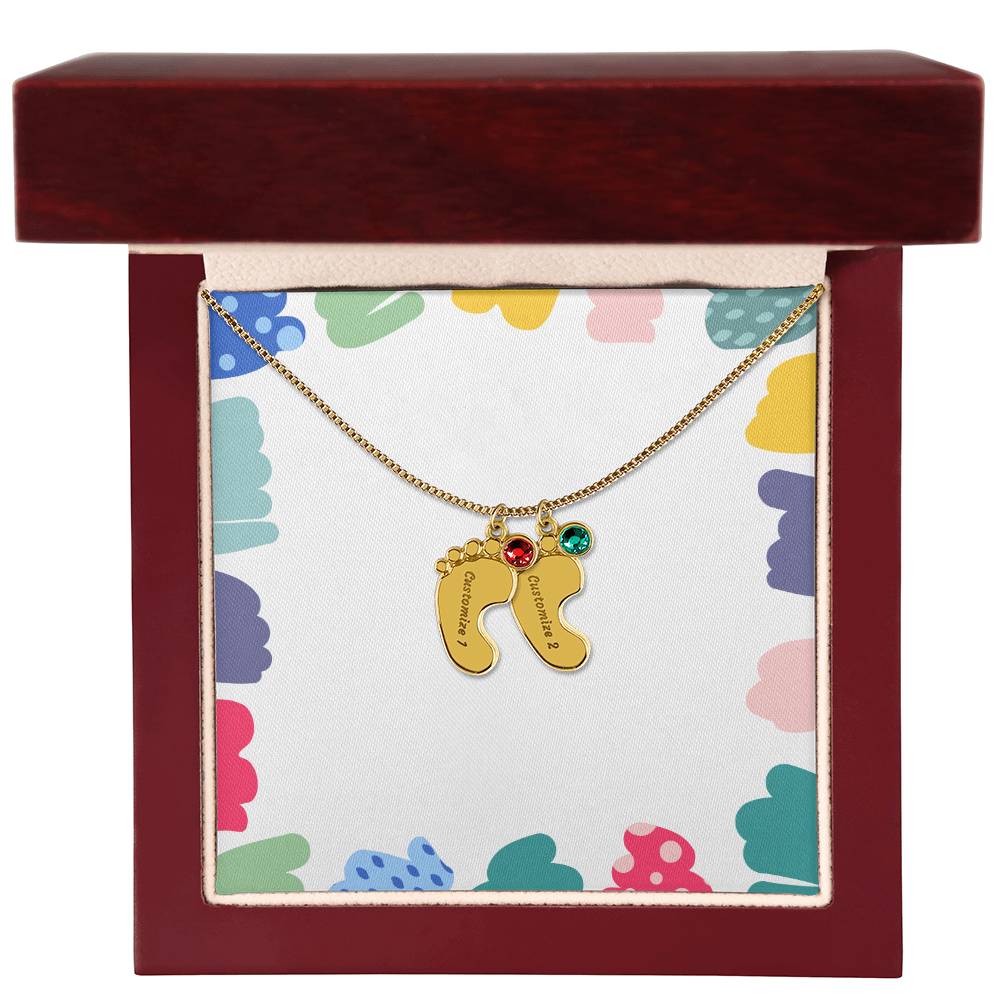 To my Mama - I can't Wait to see you - for the Expectant Mother Charm "Baby Feet Bracelet" - Gadget and Glam Shop