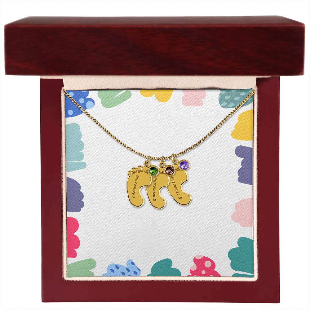 To my Mama - I can't Wait to see you - for the Expectant Mother Charm "Baby Feet Bracelet" - Gadget and Glam Shop
