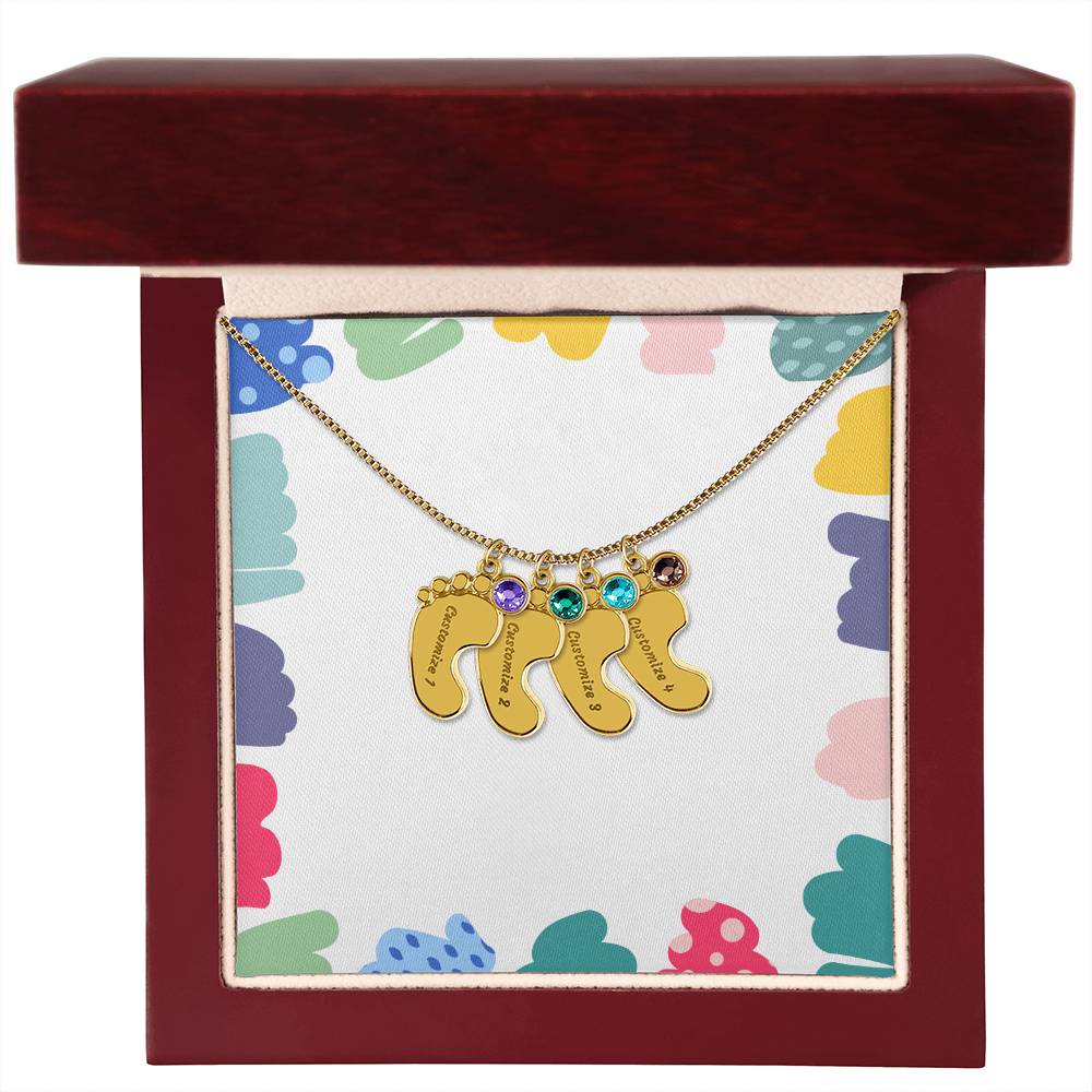 To my Mama - I can't Wait to see you - for the Expectant Mother Charm "Baby Feet Bracelet" - Gadget and Glam Shop