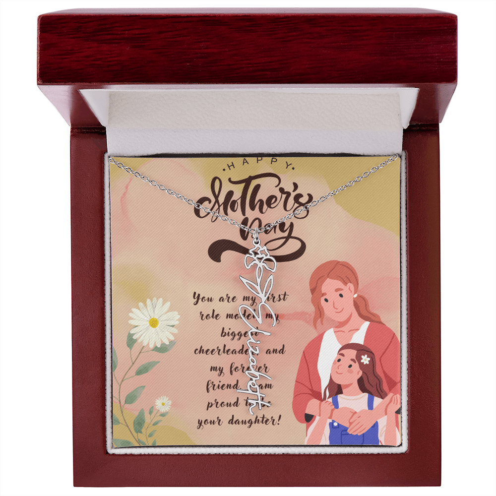 Girl Mom, Girl Power – Flower Name Necklace for Mother's Day - Gadget and Glam Shop