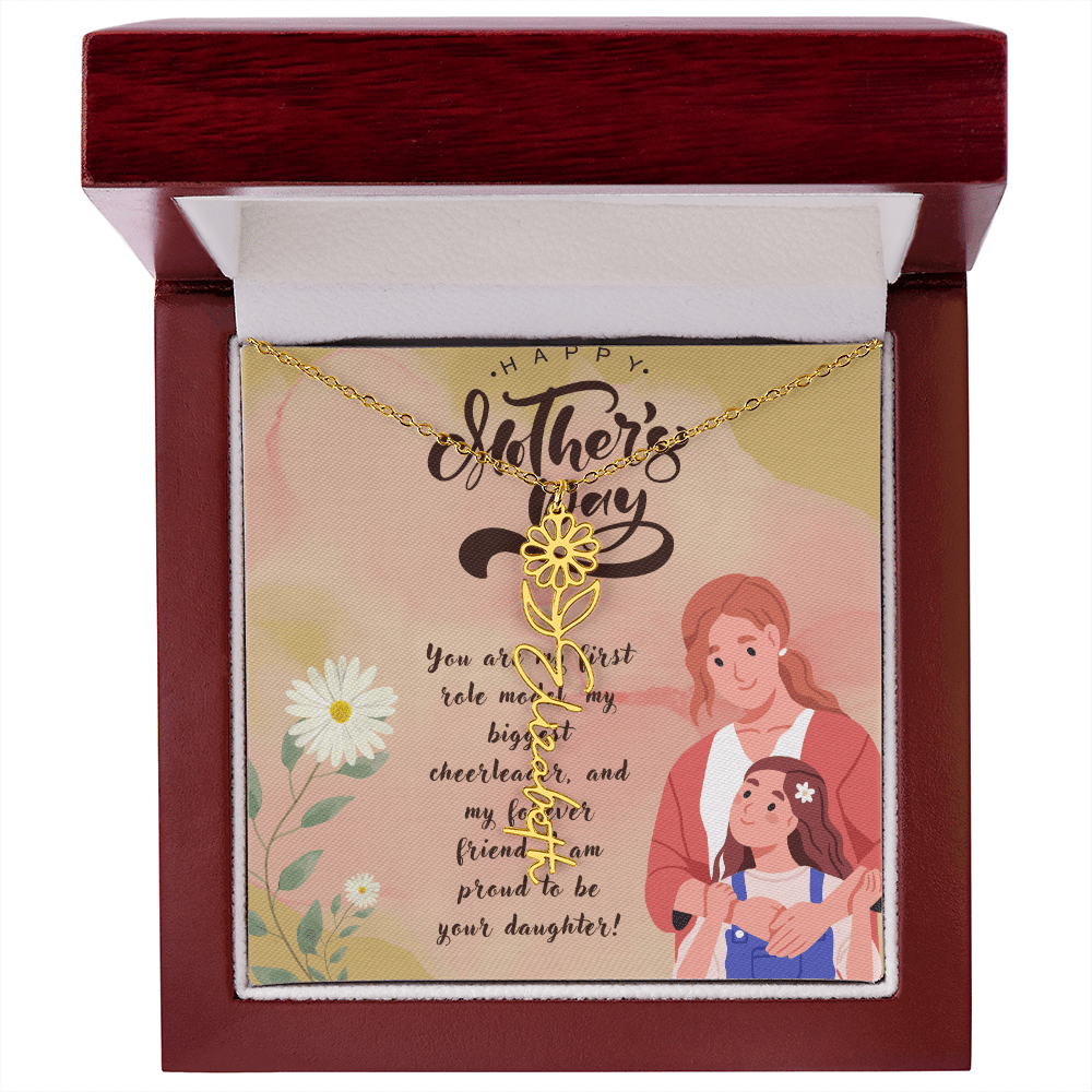 Girl Mom, Girl Power – Flower Name Necklace for Mother's Day - Gadget and Glam Shop