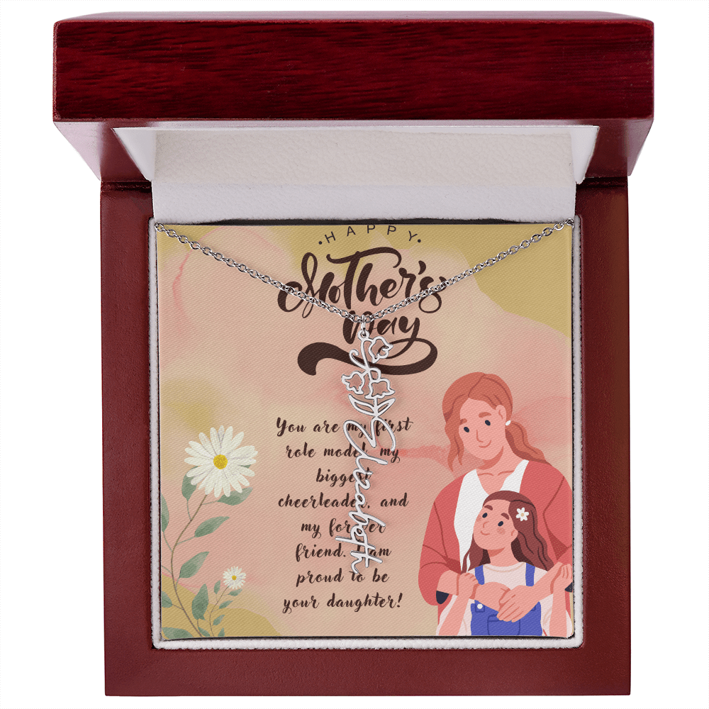 Girl Mom, Girl Power – Flower Name Necklace for Mother's Day - Gadget and Glam Shop