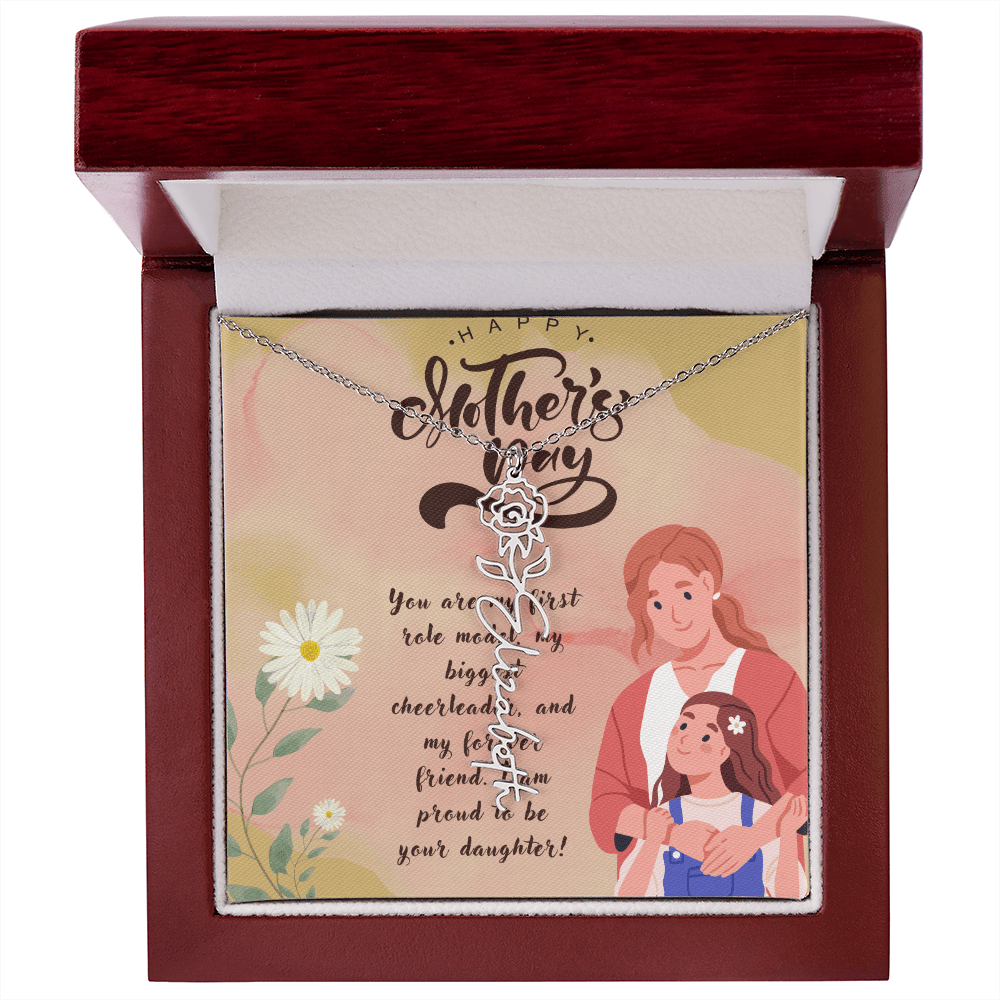 Girl Mom, Girl Power – Flower Name Necklace for Mother's Day - Gadget and Glam Shop