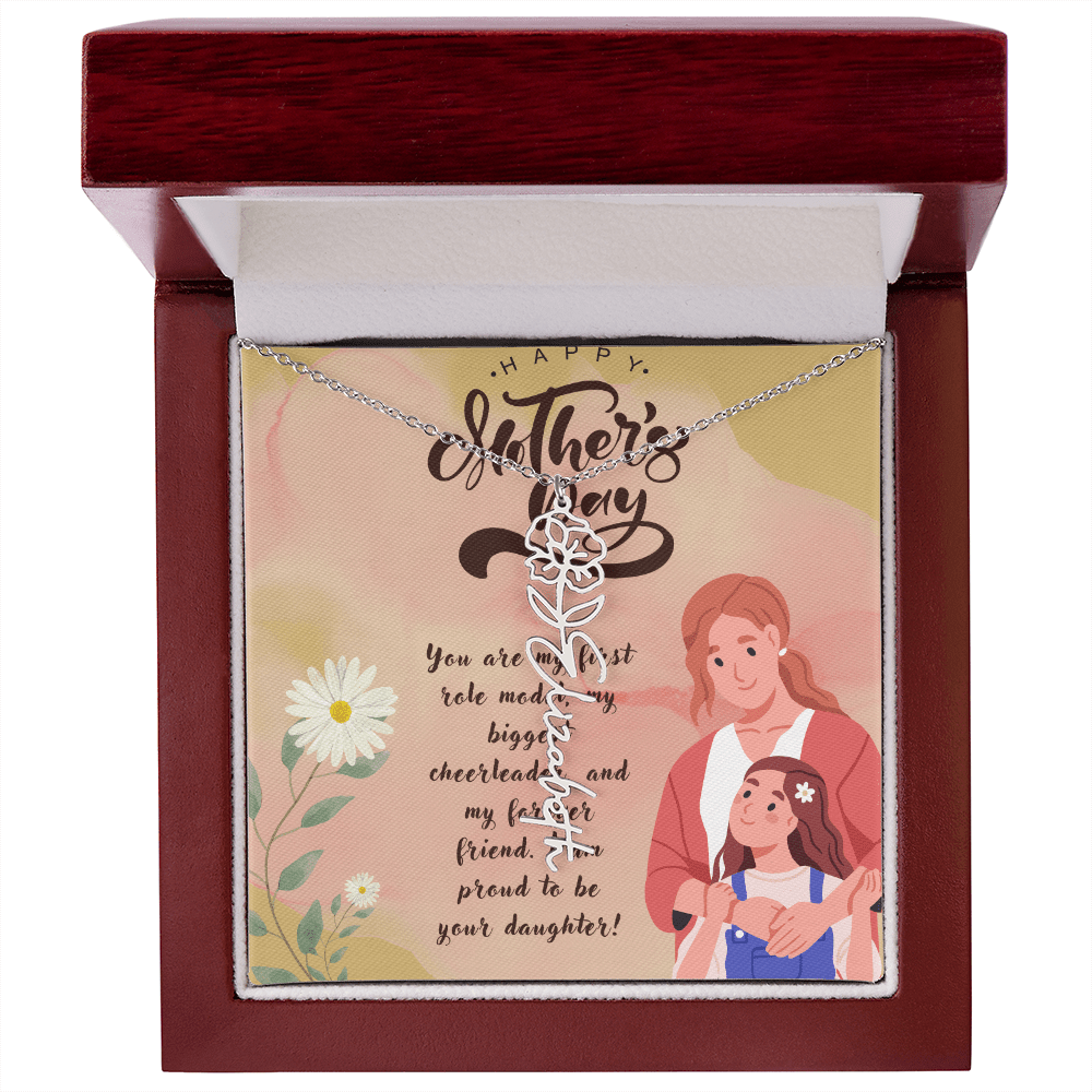 Girl Mom, Girl Power – Flower Name Necklace for Mother's Day - Gadget and Glam Shop