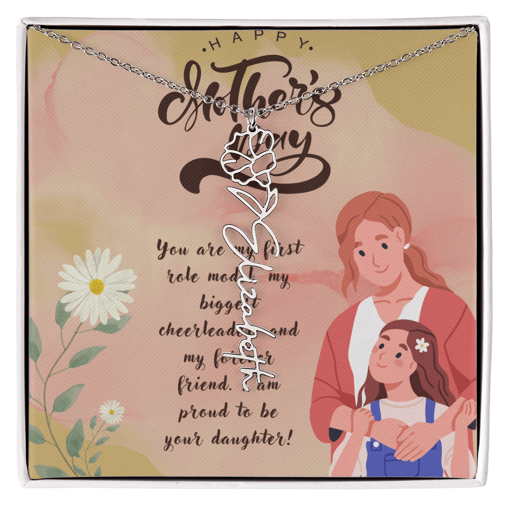Girl Mom, Girl Power – Flower Name Necklace for Mother's Day - Gadget and Glam Shop