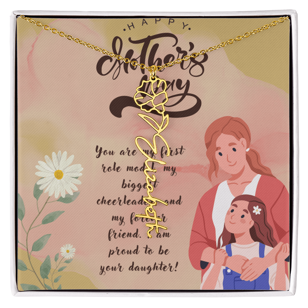 Girl Mom, Girl Power – Flower Name Necklace for Mother's Day - Gadget and Glam Shop