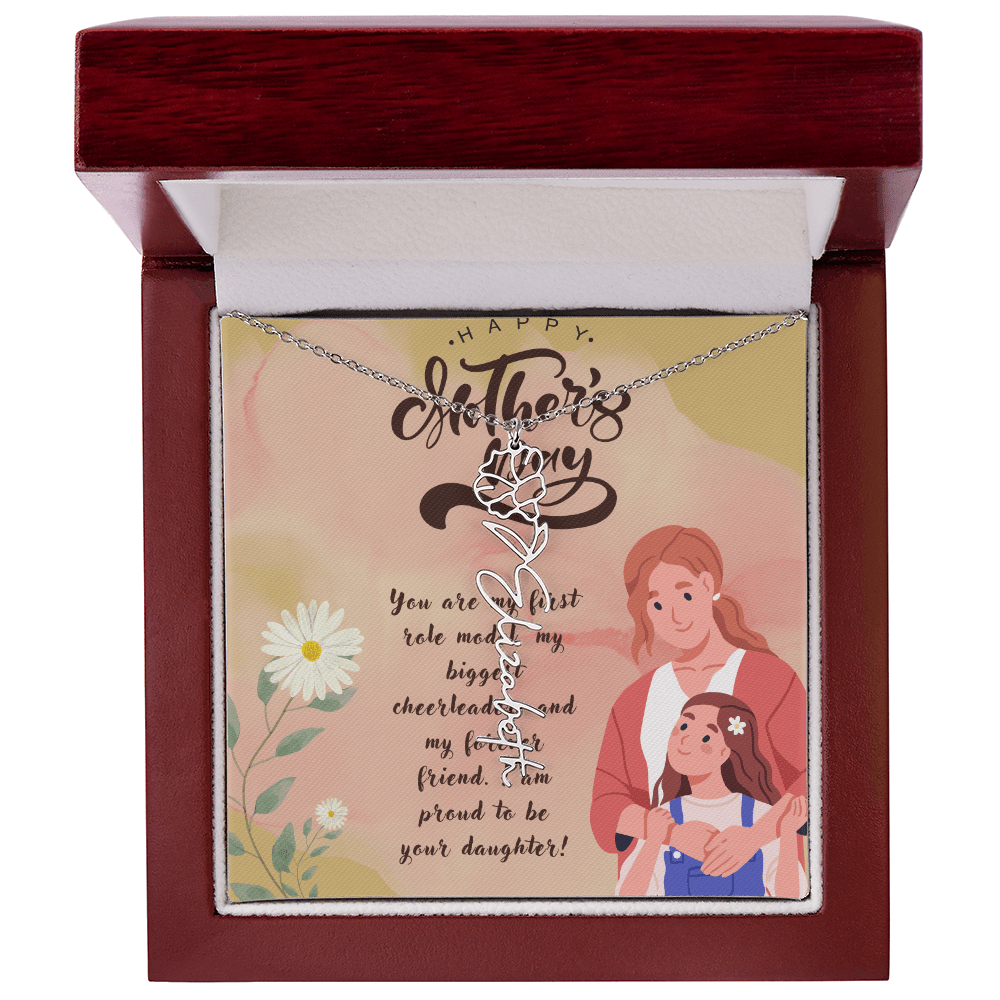 Girl Mom, Girl Power – Flower Name Necklace for Mother's Day - Gadget and Glam Shop