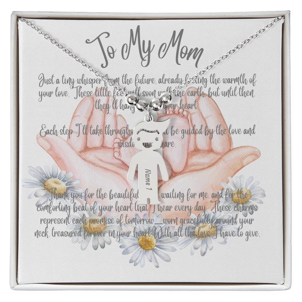 Little Loves Necklace: Cherished Charms for Mom - Just Give Us the Names of Children - Gadget and Glam Shop