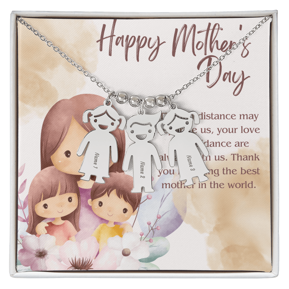 Engraved Kid Charm Necklace – A Heartfelt Mother's Day Gift - Gadget and Glam Shop