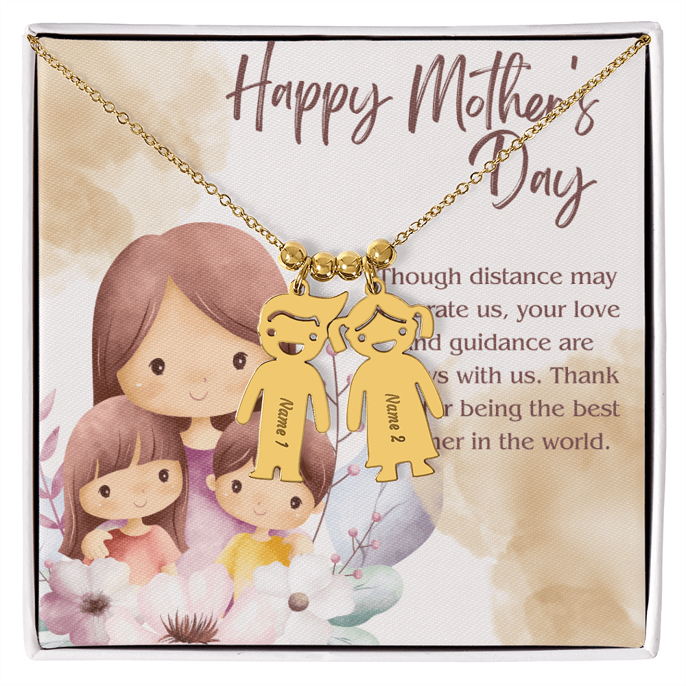 Engraved Kid Charm Necklace – A Heartfelt Mother's Day Gift - Gadget and Glam Shop