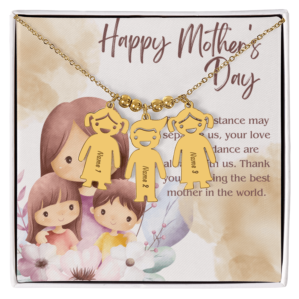 Engraved Kid Charm Necklace – A Heartfelt Mother's Day Gift - Gadget and Glam Shop