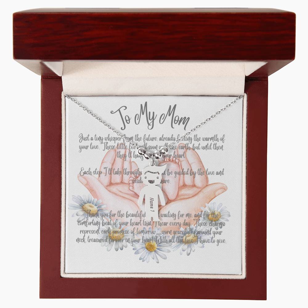 Little Loves Necklace: Cherished Charms for Mom - Just Give Us the Names of Children - Gadget and Glam Shop