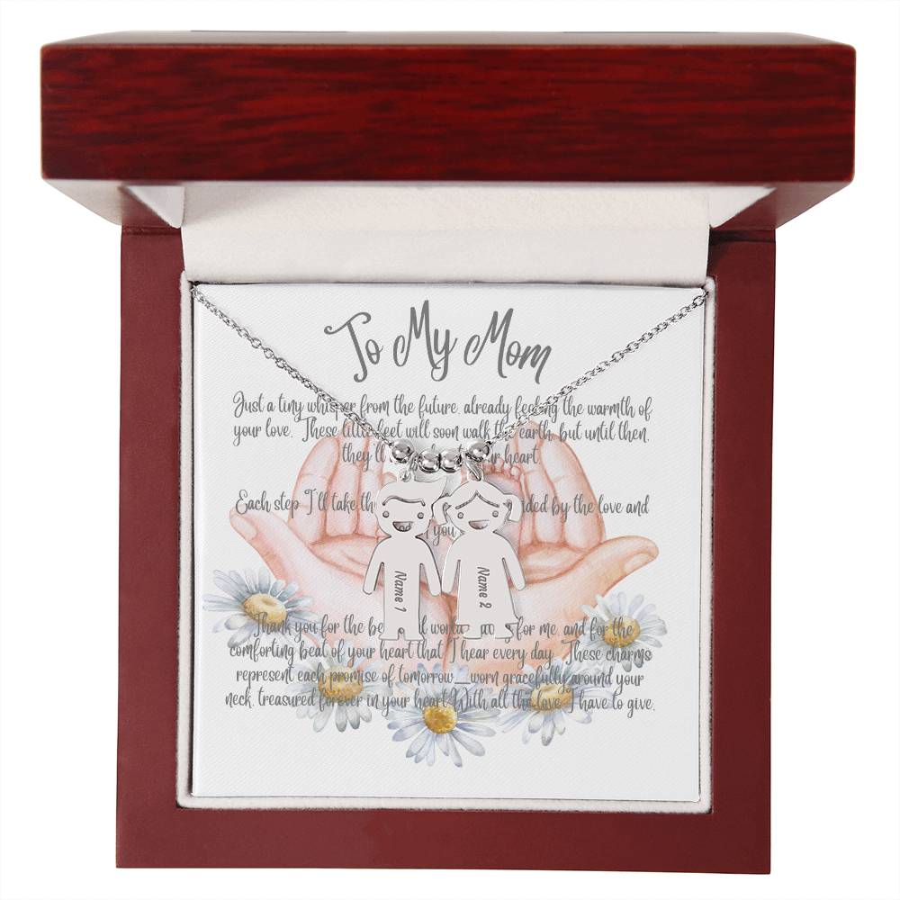 Little Loves Necklace: Cherished Charms for Mom - Just Give Us the Names of Children - Gadget and Glam Shop