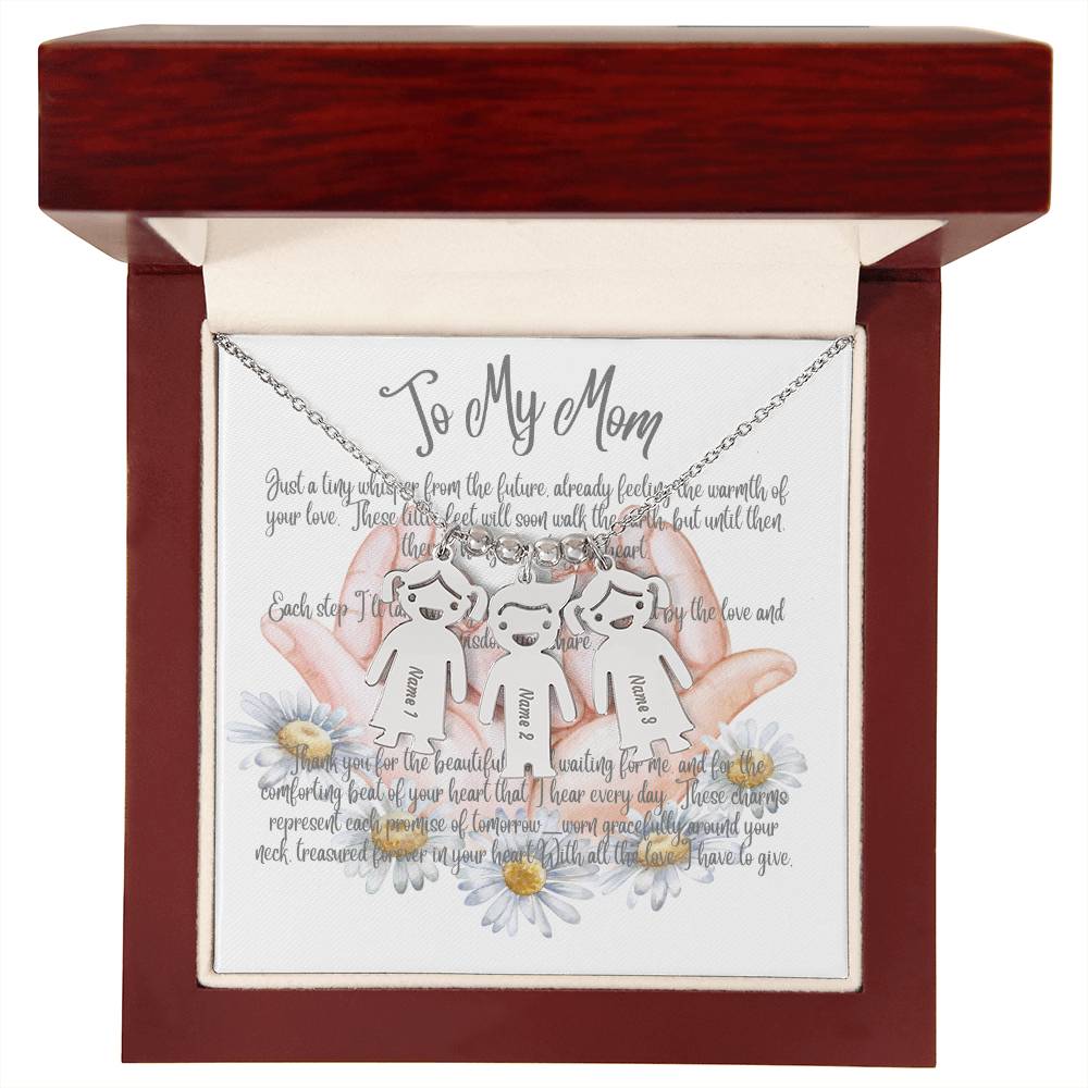 Little Loves Necklace: Cherished Charms for Mom - Just Give Us the Names of Children - Gadget and Glam Shop