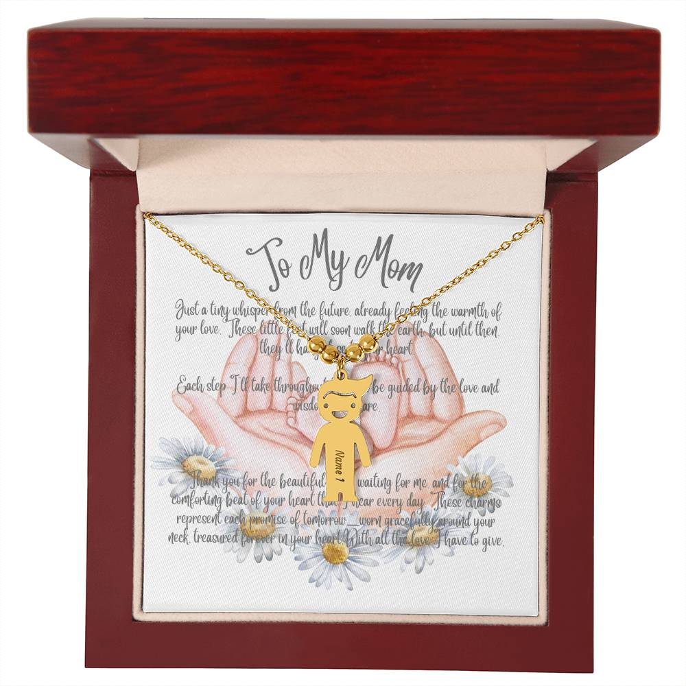 Little Loves Necklace: Cherished Charms for Mom - Just Give Us the Names of Children - Gadget and Glam Shop