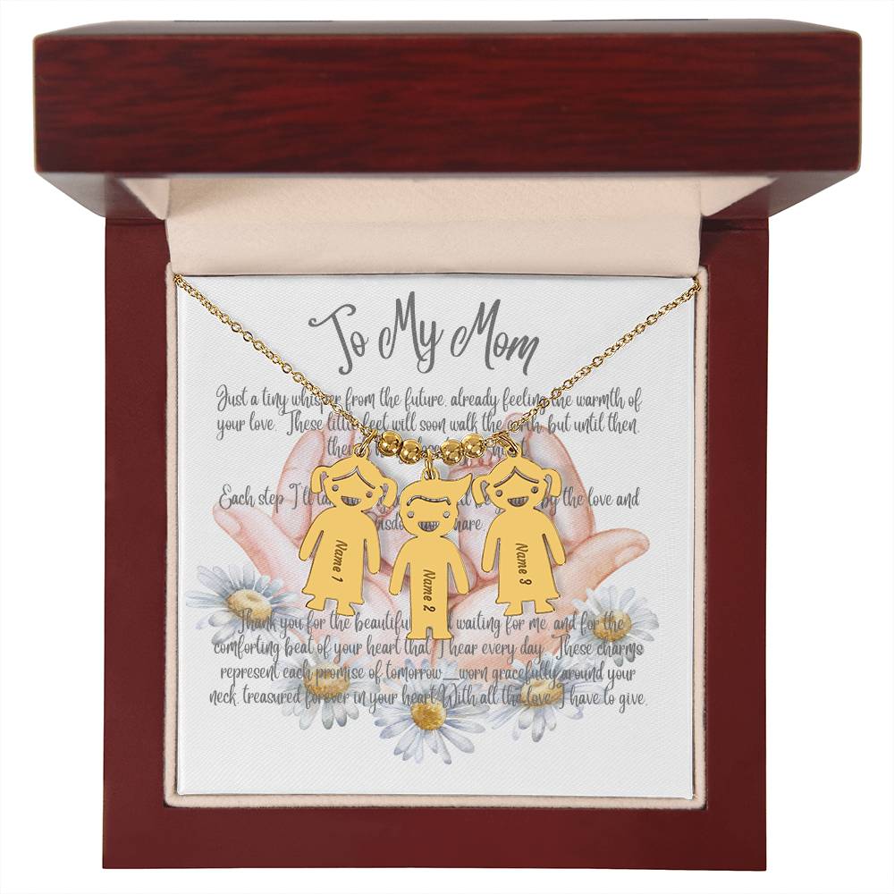Little Loves Necklace: Cherished Charms for Mom - Just Give Us the Names of Children - Gadget and Glam Shop