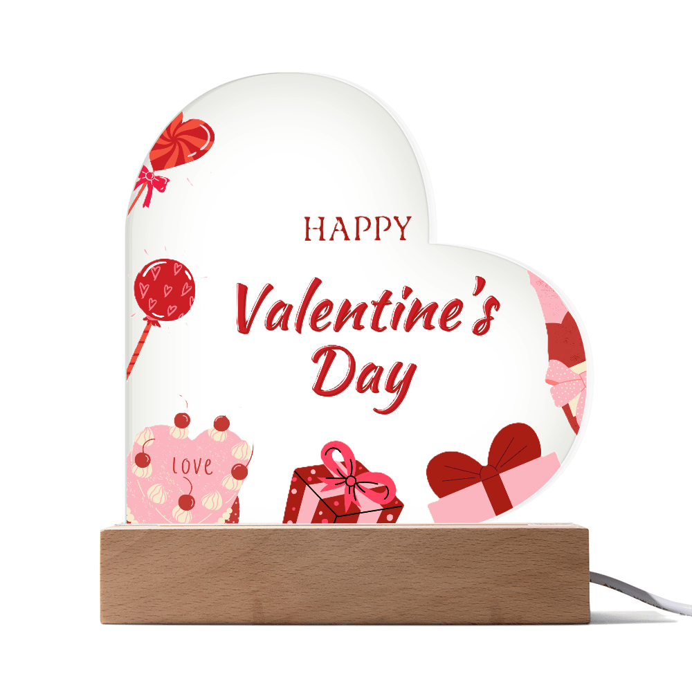 Forever My Valentine: Acrylic Heart Plaque - Gadget and Glam Shop