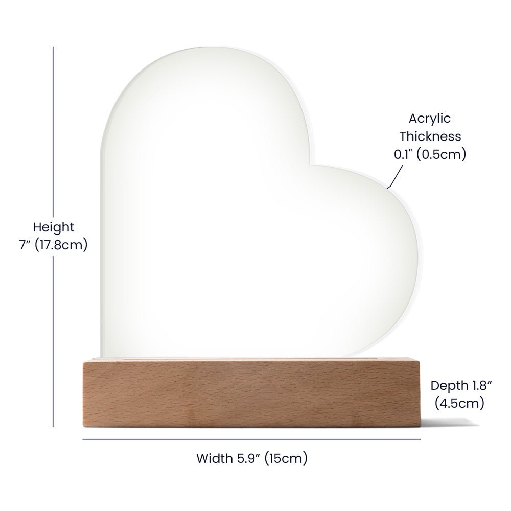 You Won My Heart: Acrylic Heart Plaque Perfect for Valentine's Day! - Gadget and Glam Shop