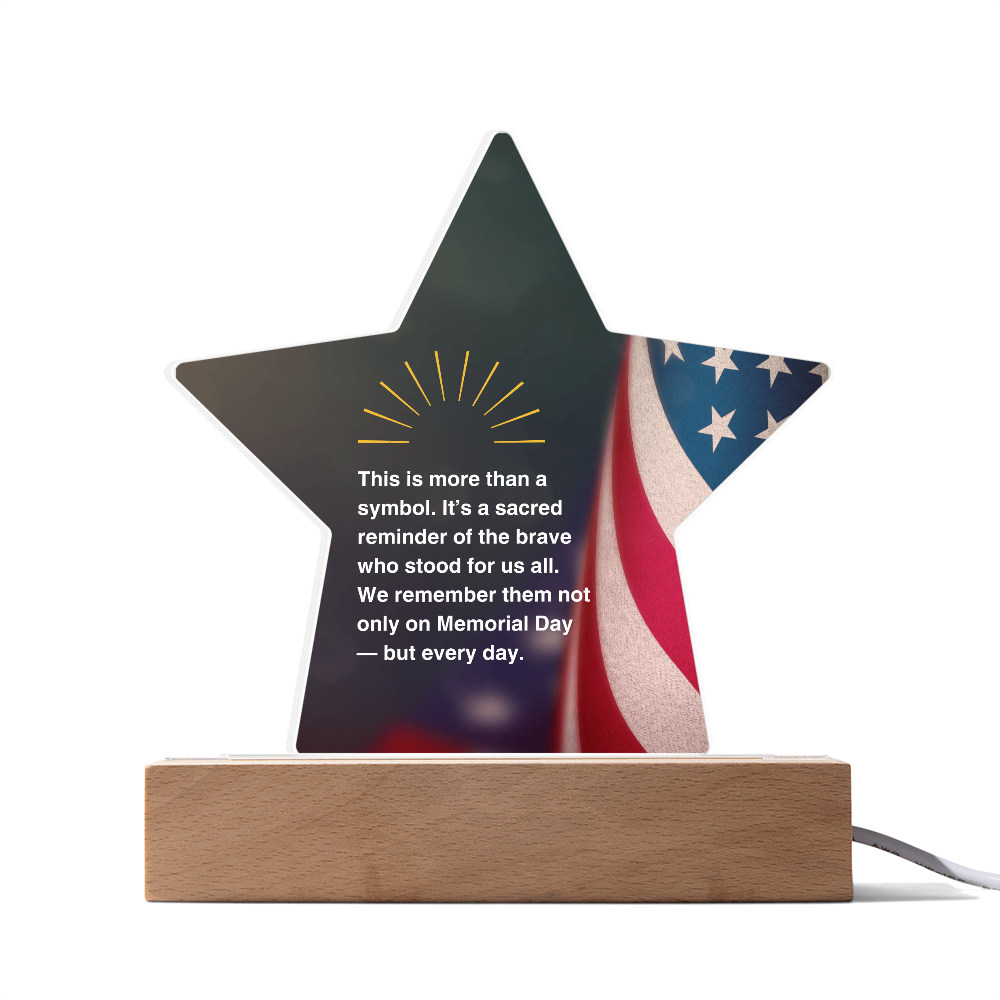 "Battle Cross" Acrylic Star Plaque