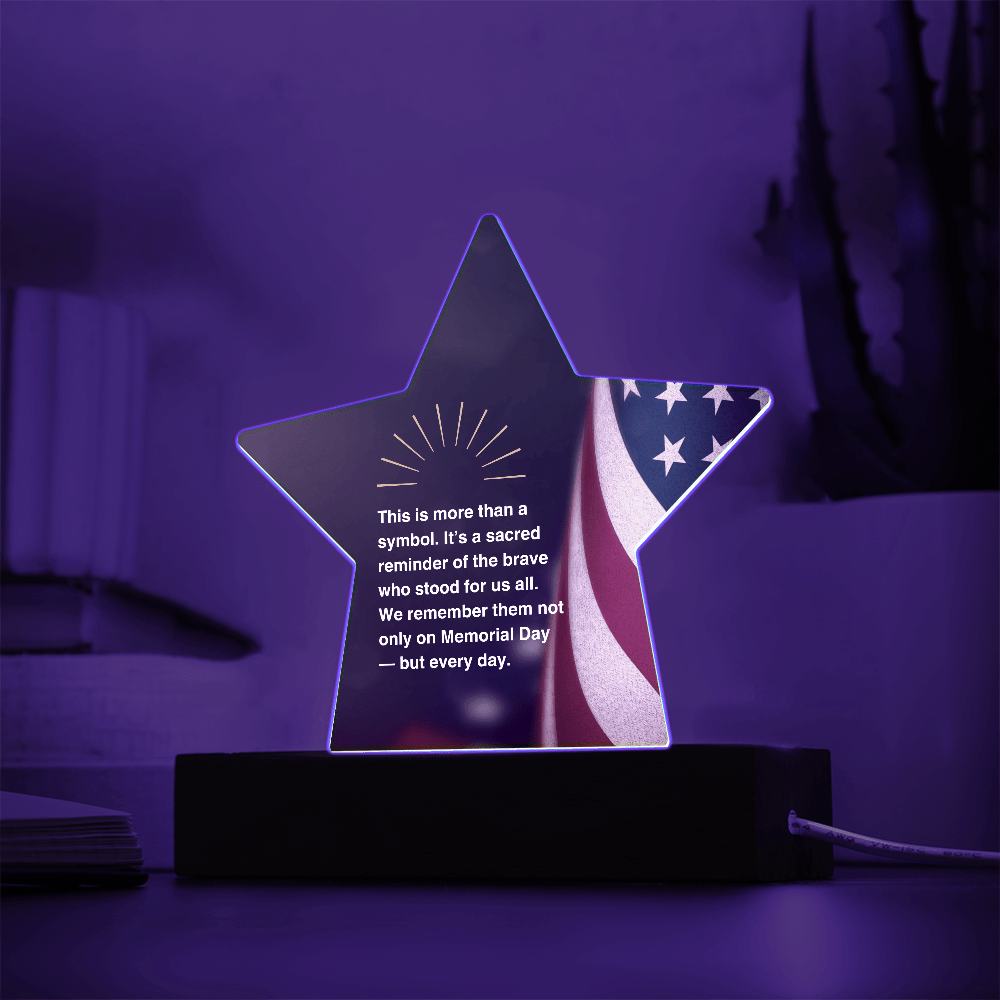 "Battle Cross" Acrylic Star Plaque - Gadget and Glam Shop