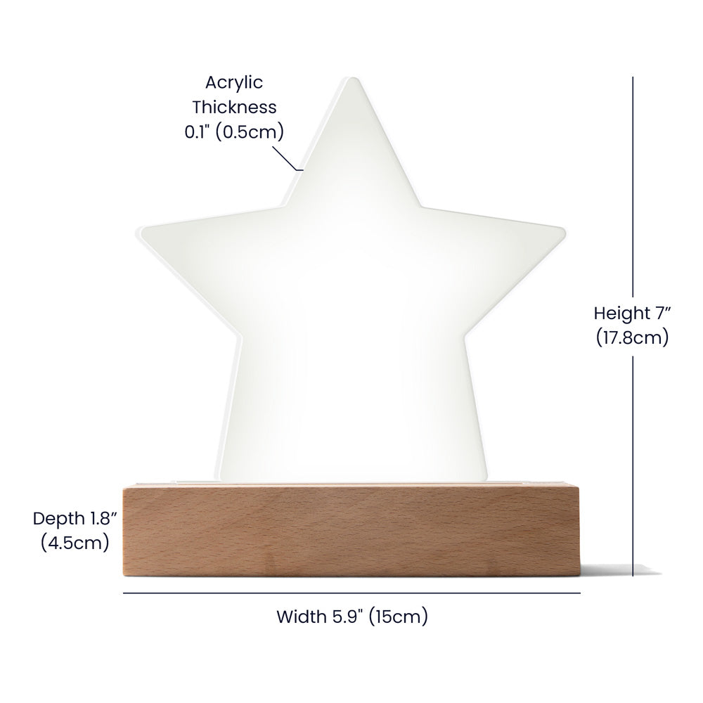 "Battle Cross" Acrylic Star Plaque
