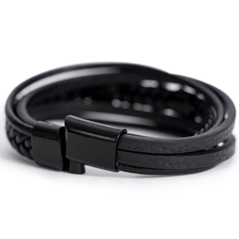 Men's Cross Bracelet - Tribute to the Best Grandfather - Gadget and Glam Shop
