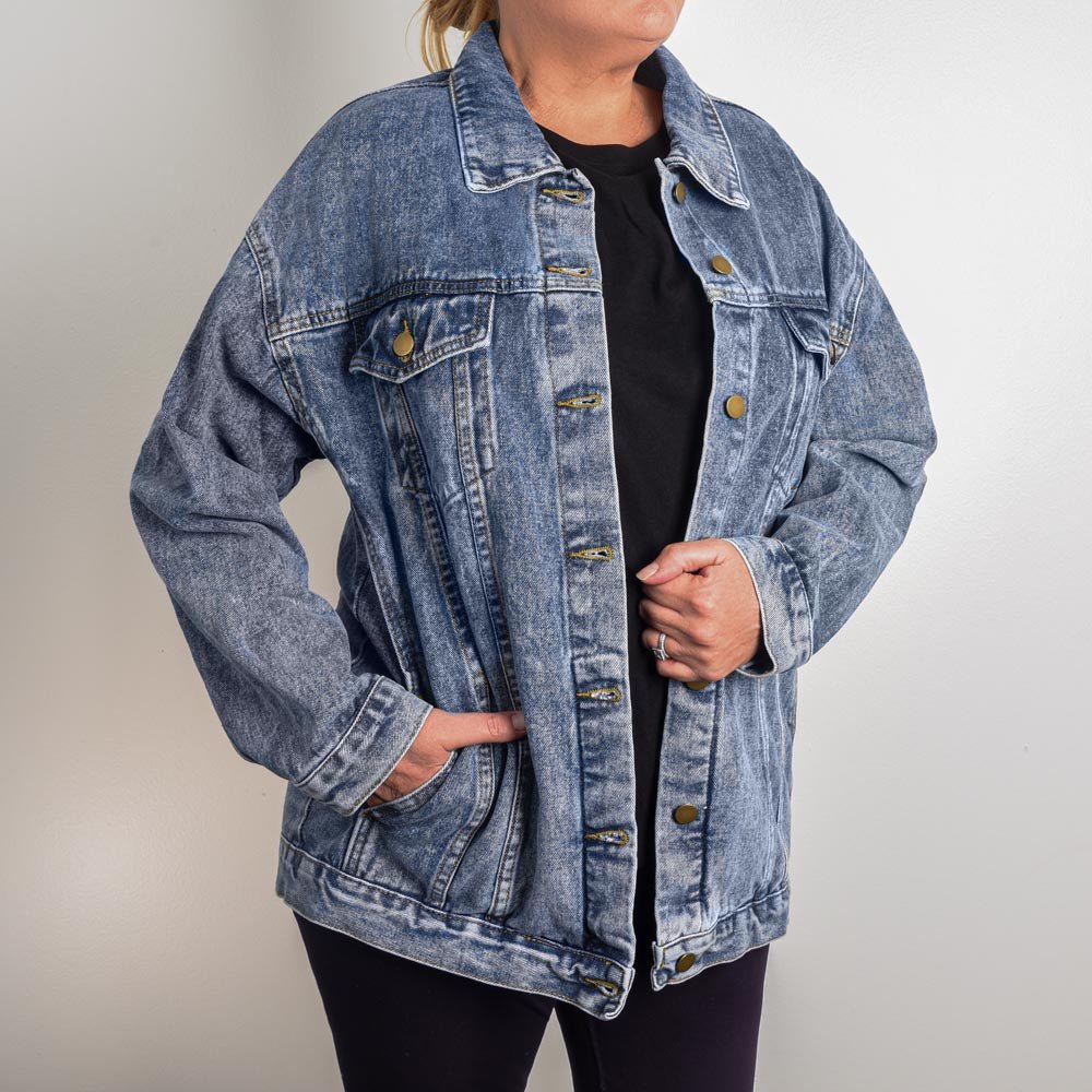 Empowerment Denim Jacket - Fuel Your Body, Feed Your Soul & Grow Strong, Eat Organic - Gadget and Glam Shop