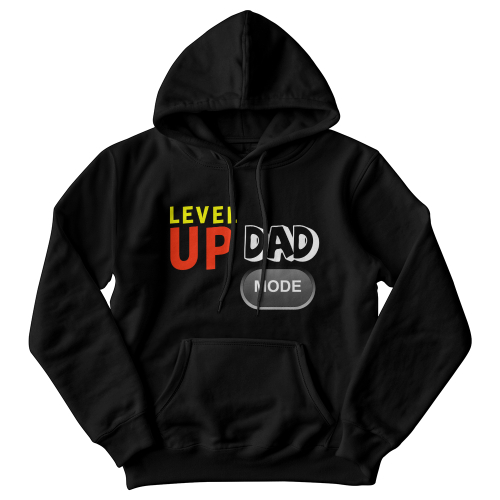 Level Up, Dad – Gildan Gamer (black) Hoodie for Father's Day - Gadget and Glam Shop