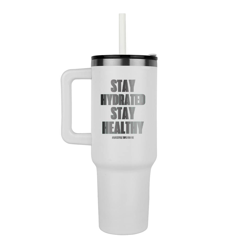 40oz. Stainless Steel Tumbler (Stay Hydrated Stay Healthy) - Gadget and Glam Shop