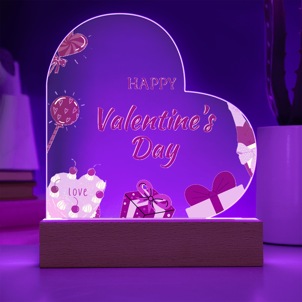 Forever My Valentine: Acrylic Heart Plaque - Gadget and Glam Shop