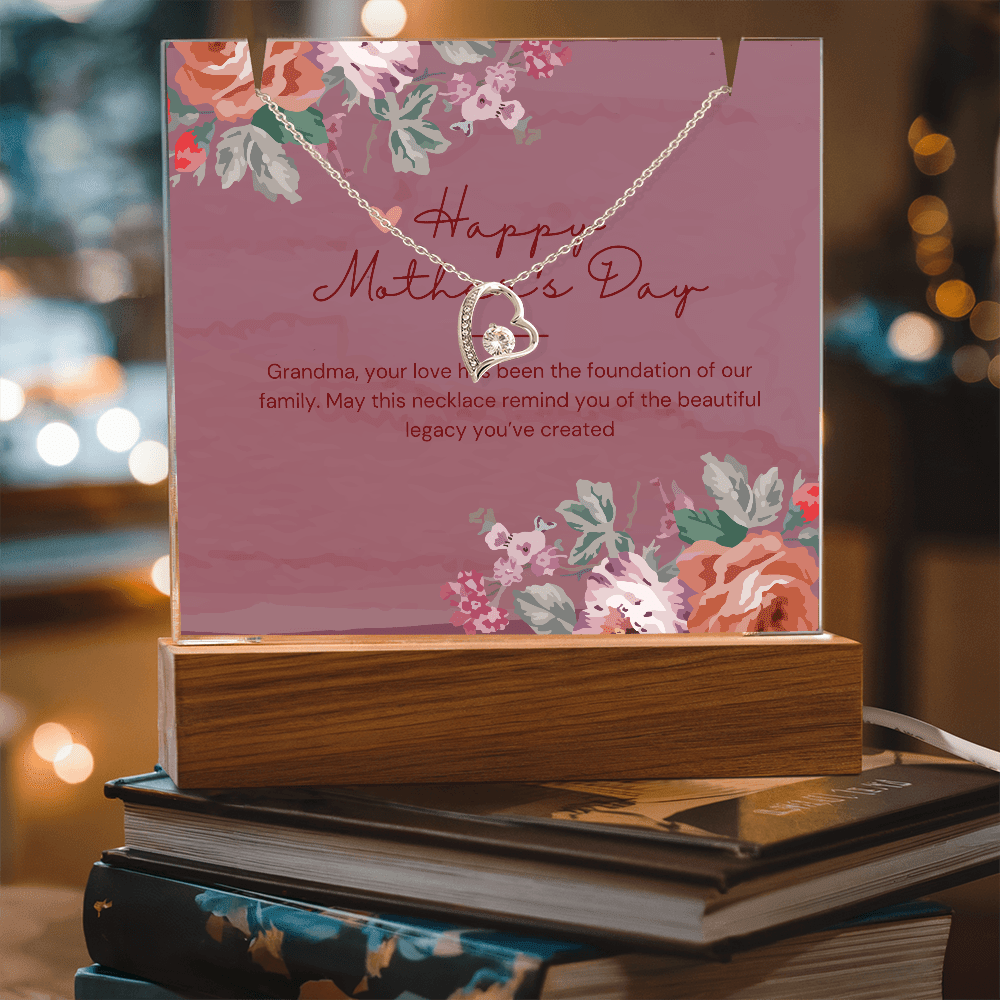 Three Generations of Love – Keepsake Acrylic & Forever Love Necklace for Mother's Day - Gadget and Glam Shop