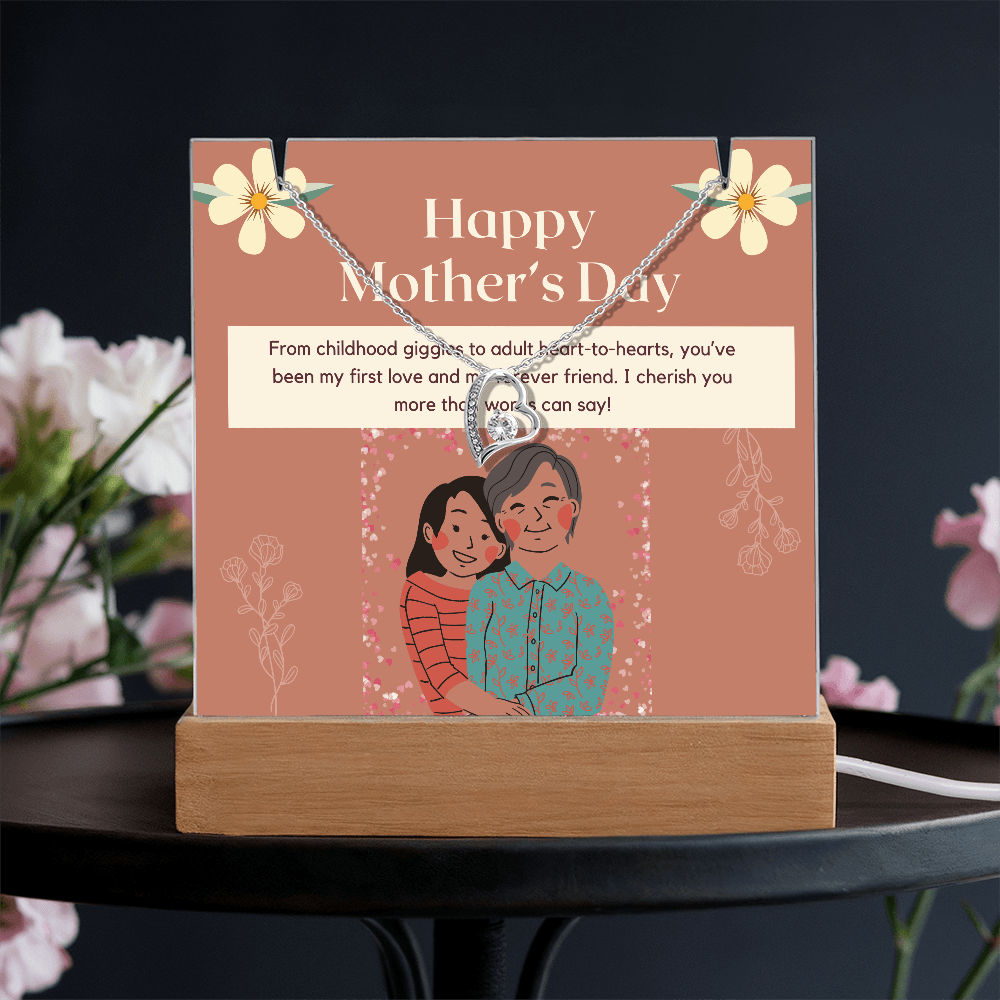 My First Love, My Forever Friend – Keepsake Acrylic & Forever Love Necklace - Gadget and Glam Shop