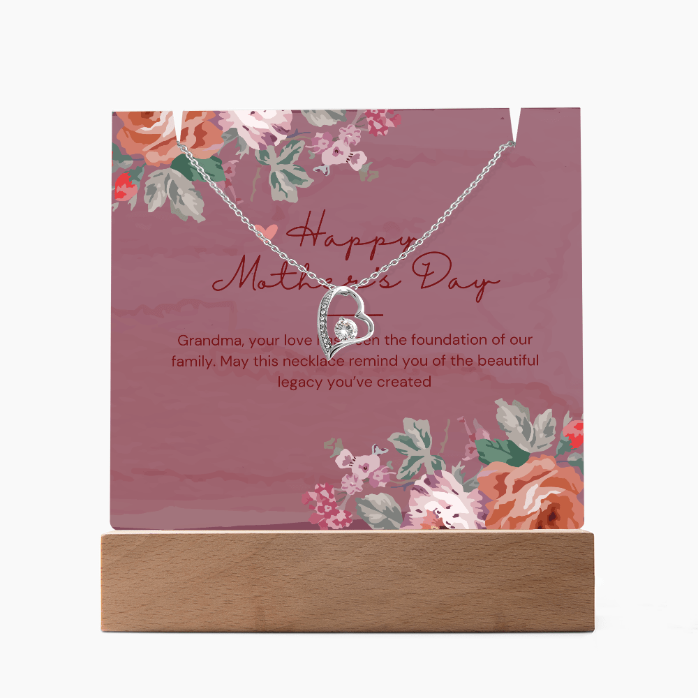 Three Generations of Love – Keepsake Acrylic & Forever Love Necklace for Mother's Day - Gadget and Glam Shop