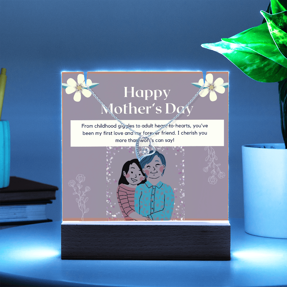 My First Love, My Forever Friend – Keepsake Acrylic & Forever Love Necklace - Gadget and Glam Shop