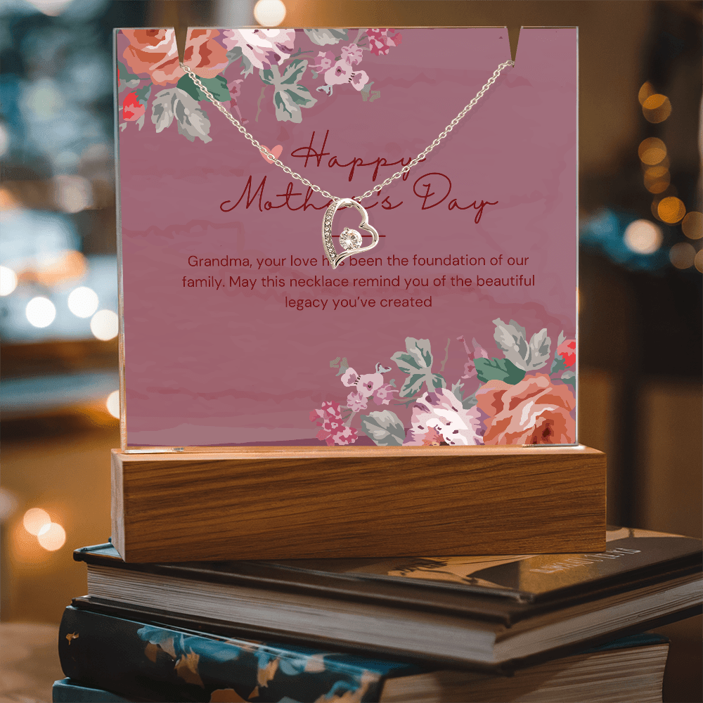 Three Generations of Love – Keepsake Acrylic & Forever Love Necklace for Mother's Day - Gadget and Glam Shop