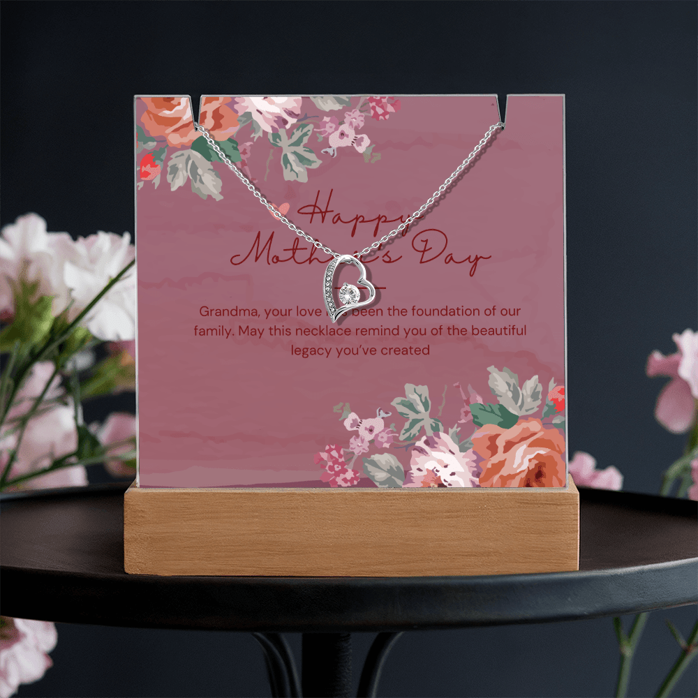 Three Generations of Love – Keepsake Acrylic & Forever Love Necklace for Mother's Day - Gadget and Glam Shop