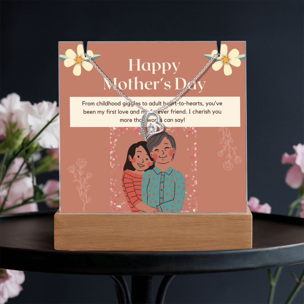 My First Love, My Forever Friend – Keepsake Acrylic & Forever Love Necklace - Gadget and Glam Shop
