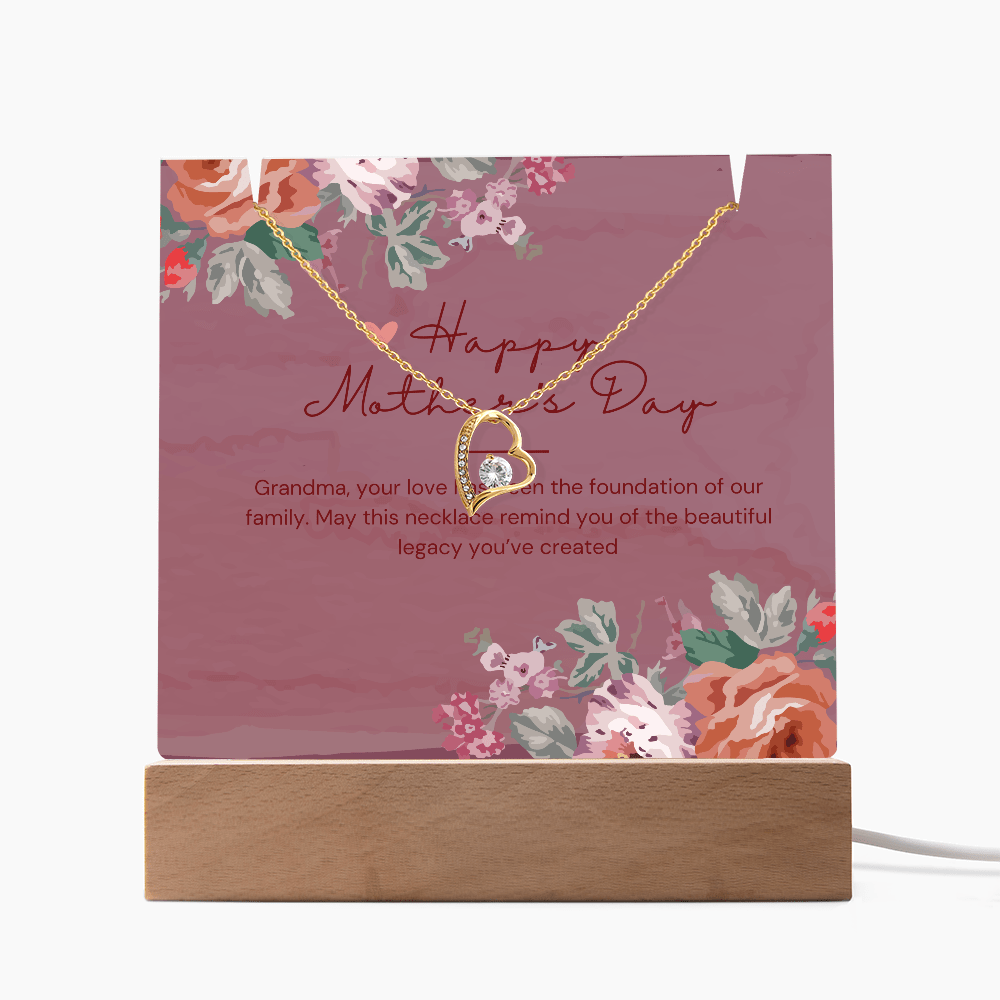 Three Generations of Love – Keepsake Acrylic & Forever Love Necklace for Mother's Day - Gadget and Glam Shop