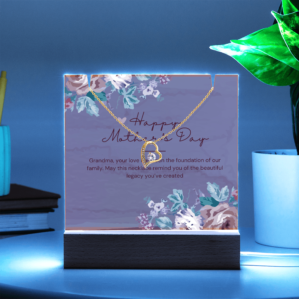 Three Generations of Love – Keepsake Acrylic & Forever Love Necklace for Mother's Day - Gadget and Glam Shop