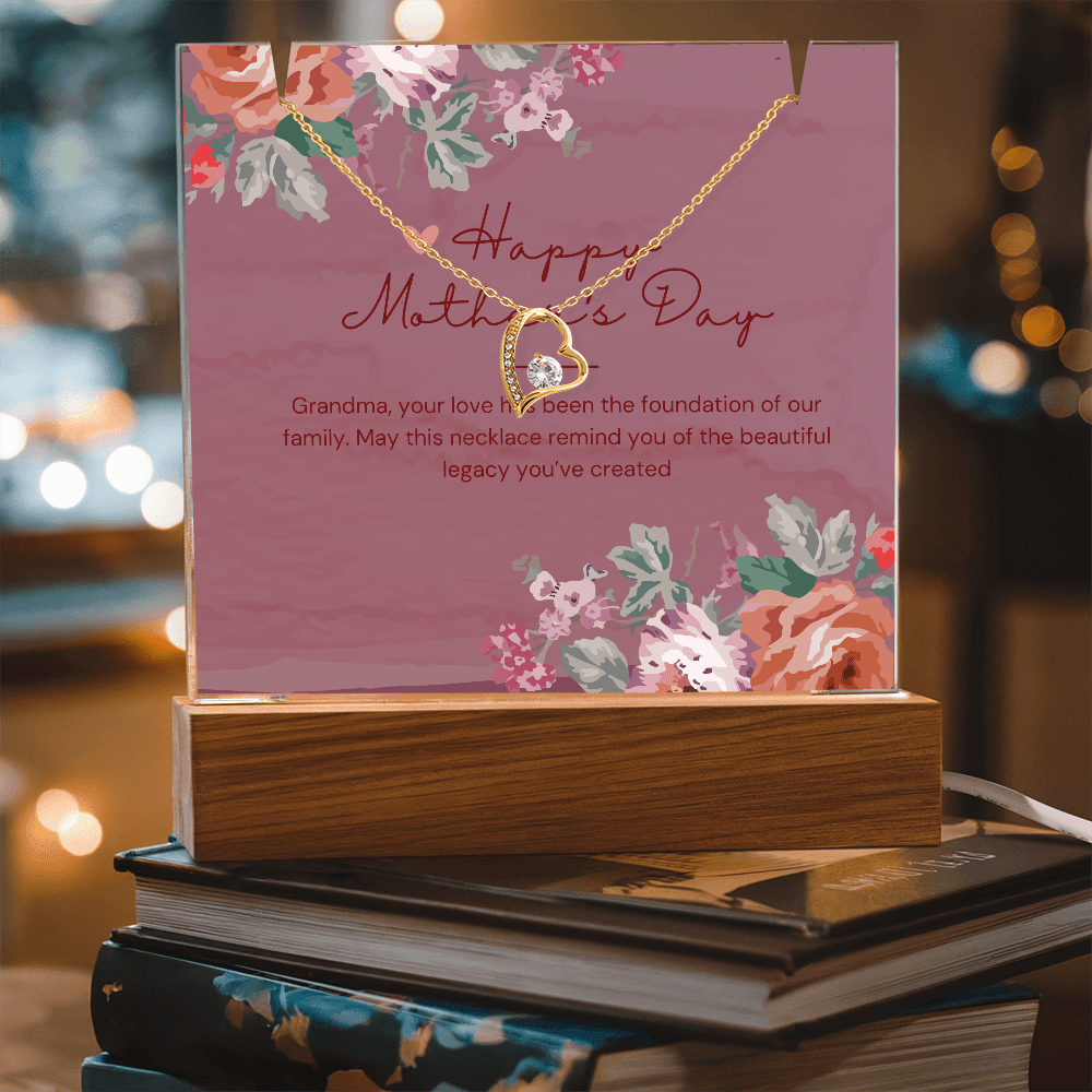 Three Generations of Love – Keepsake Acrylic & Forever Love Necklace for Mother's Day - Gadget and Glam Shop