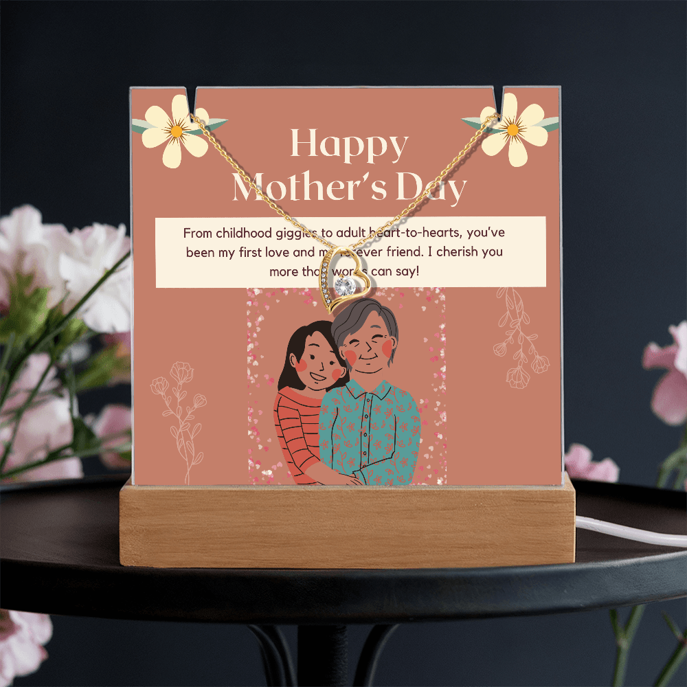 My First Love, My Forever Friend – Keepsake Acrylic & Forever Love Necklace - Gadget and Glam Shop